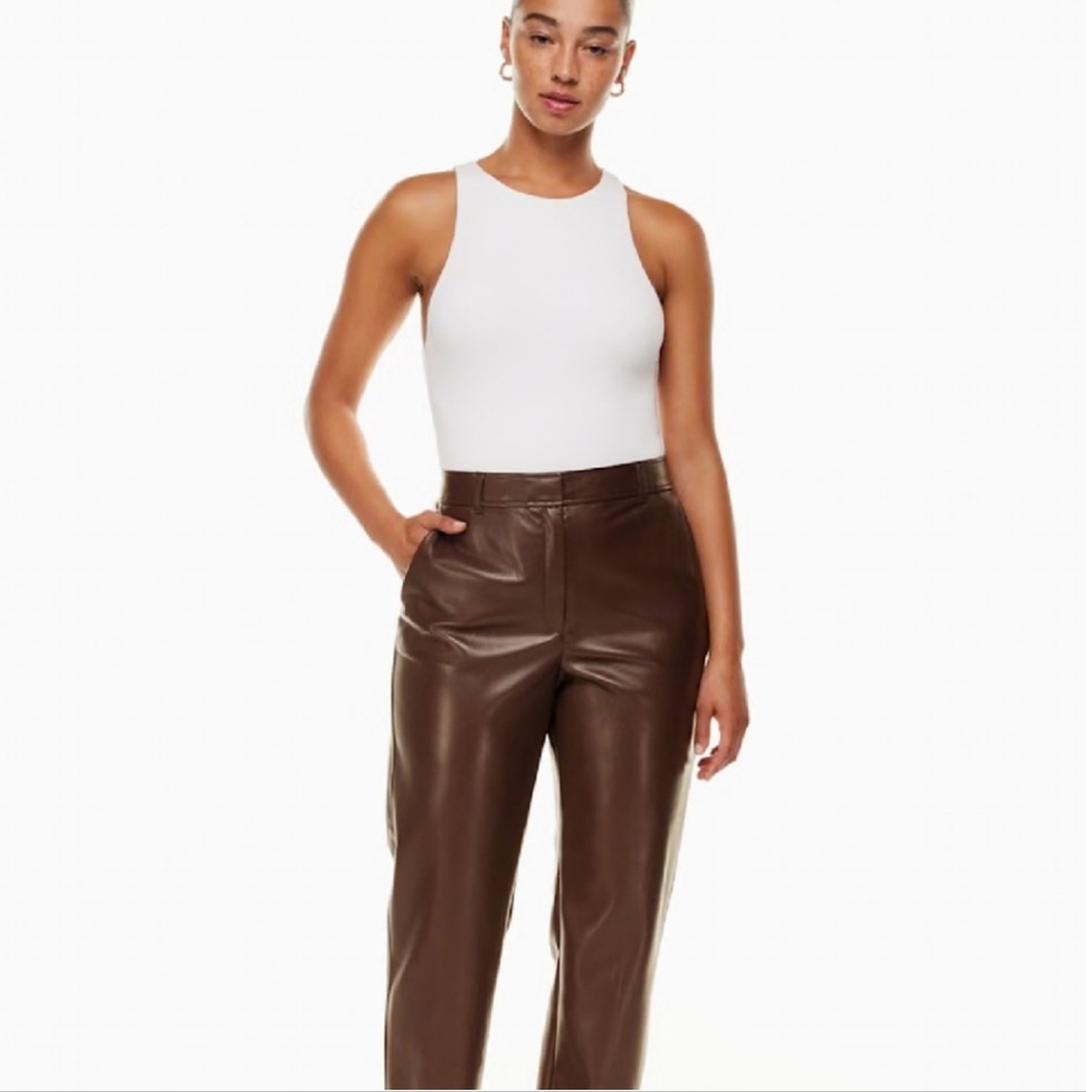 Aritzia Babaton Vegan Leather Pants Size 4